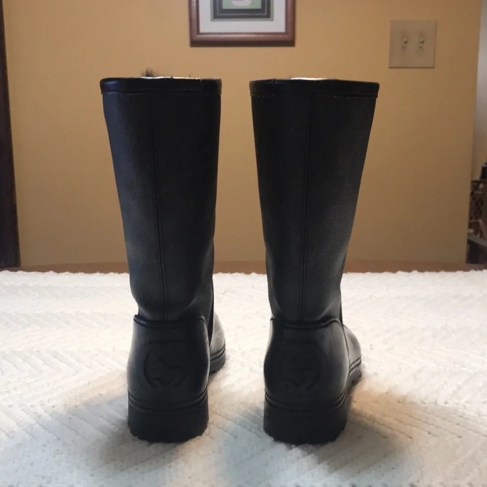 Black Rubber Gucci Boots - Picture 2 of 12